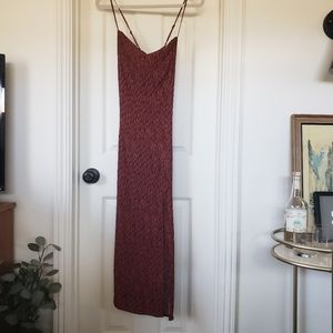 Nordstrom Leith Animal Print Slip Dress